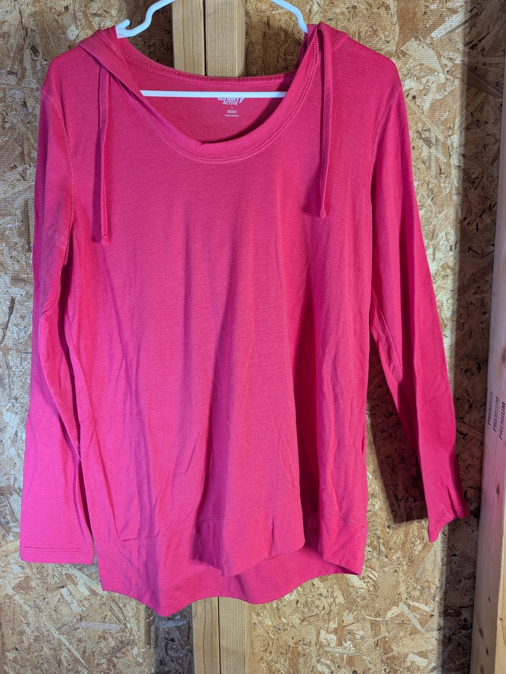 Women’s Long Sleeve Hoodie Top - Hot Pink